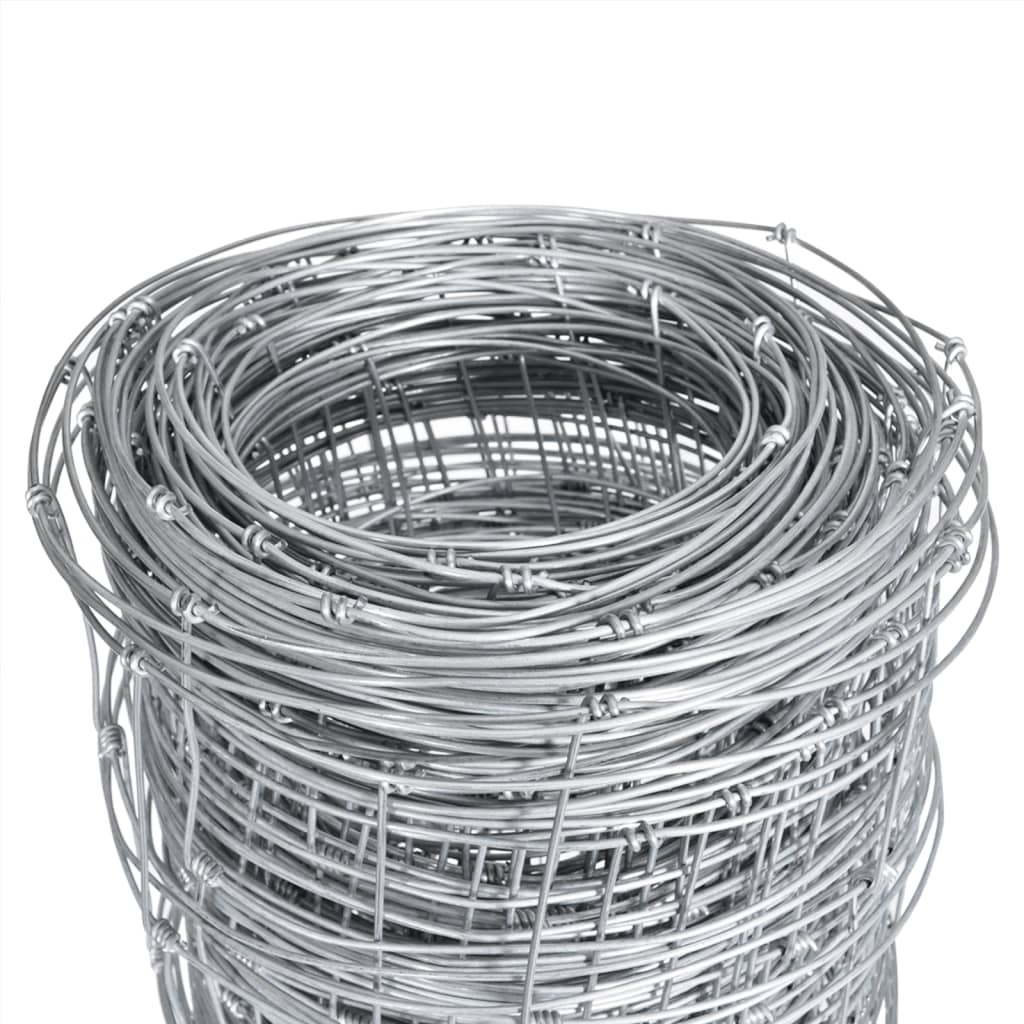 Valla De Jardín De Acero Galvanizado Plateado 50x1,25 M / Vetonek_0