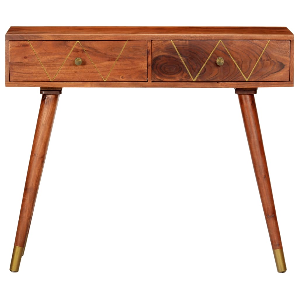 Mesa Consola De Madera Maciza De Acacia 90x35x76 Cm_1