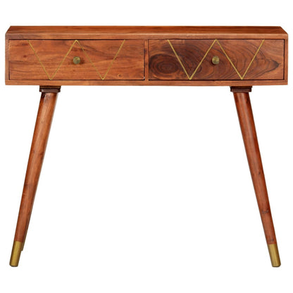 Mesa Consola De Madera Maciza De Acacia 90x35x76 Cm_1