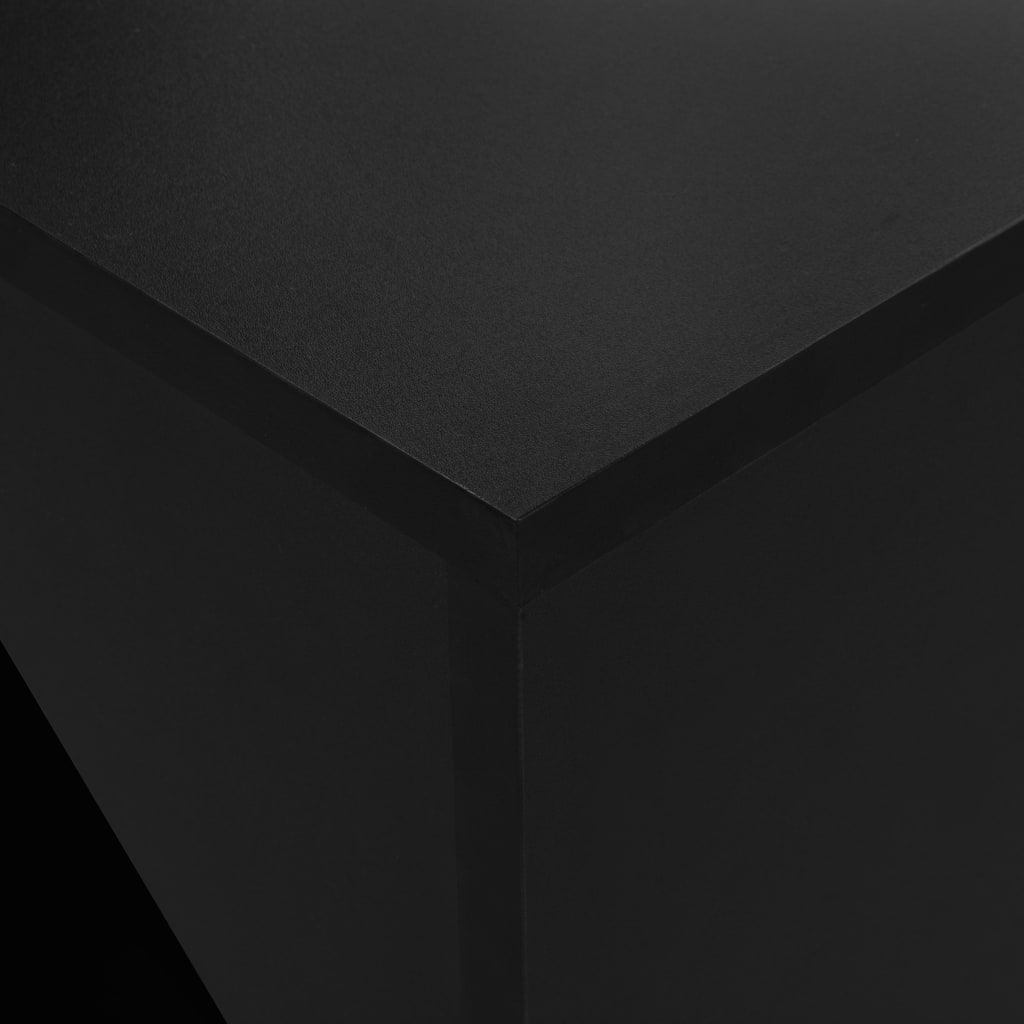 Mesa Alta De Bar Con Armario Negra 115x59x200 Cm_2