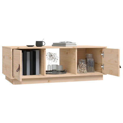 Mesa De Centro De Madera Maciza De Pino 100x50x35 Cm_3
