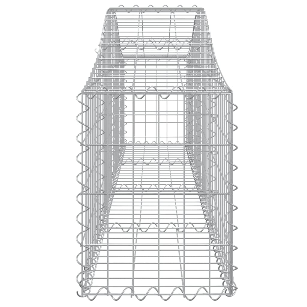 Cestas De Gaviones 11 Uds Forma De Arco Hierro 200x30x40/60 Cm_4