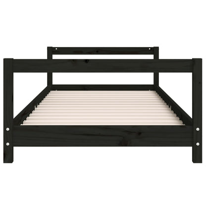Estructura De Cama Para Niños Madera De Pino Negro 90x200 Cm / Vetonek_1
