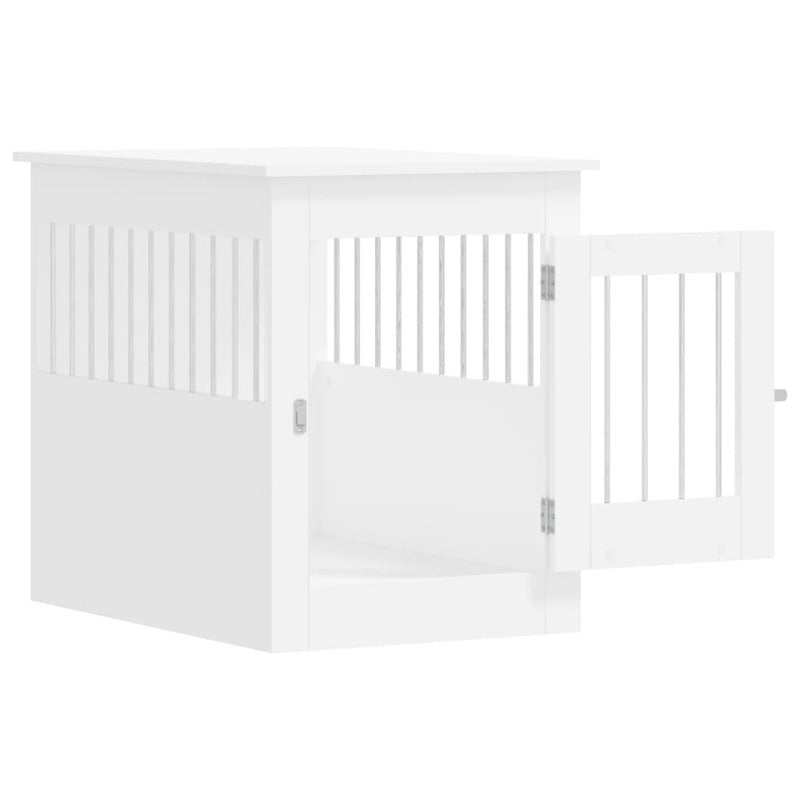 Vidaxl Jaula Para Perros Madera De Ingeniería Blanco 55x80x68 Cm_5