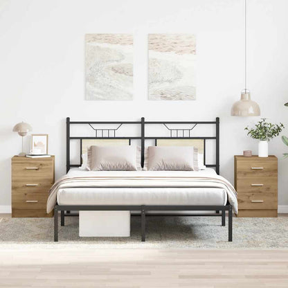 Mesitas De Noche 2 Uds Madera Roble Artisan 38x35x55 Cm_1