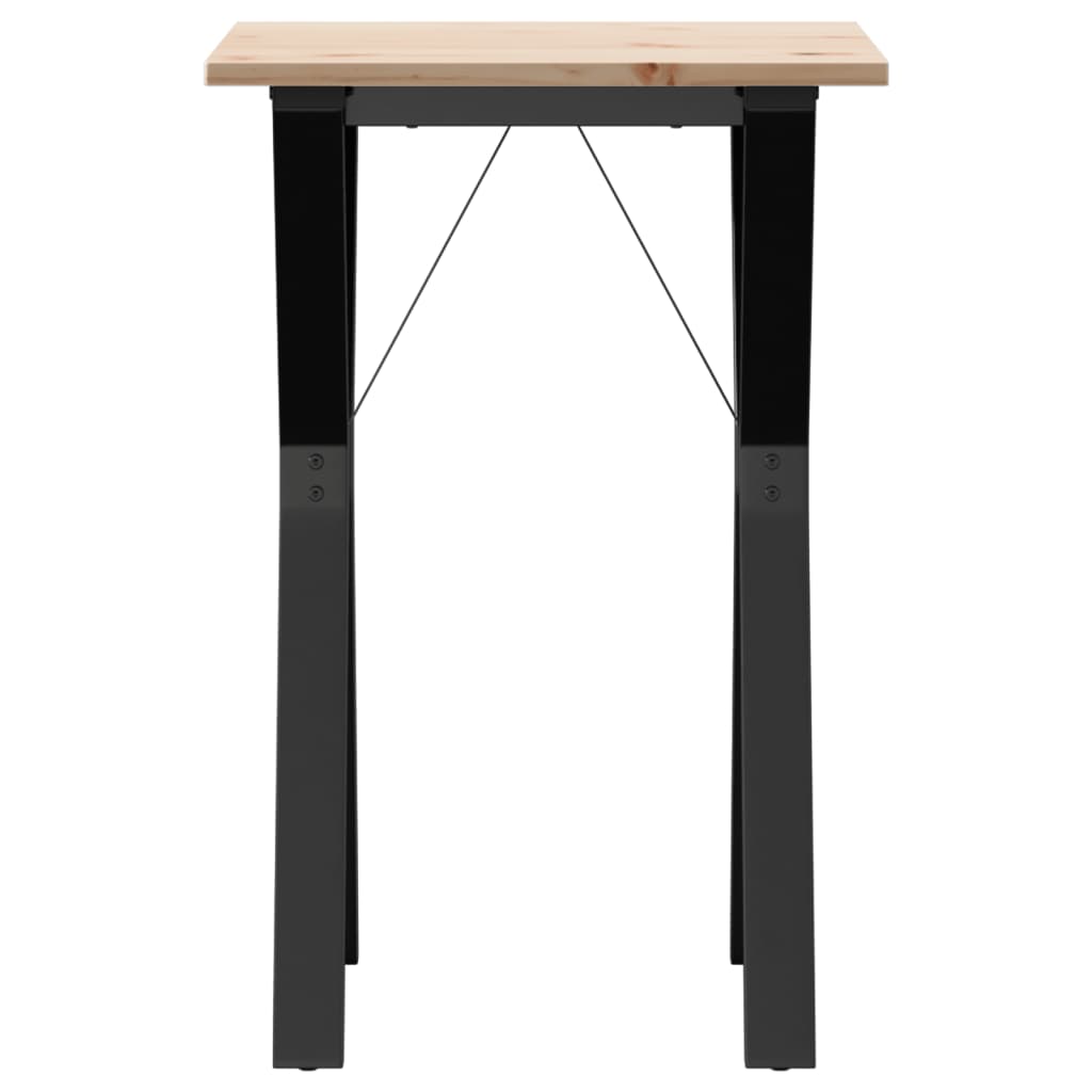 Mesa De Comedor Marco Y Madera Maciza Pino Y Acero 50x50x75 Cm_2