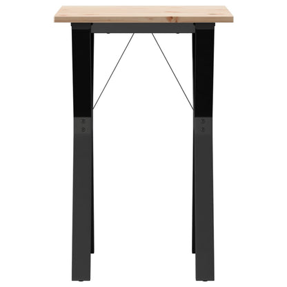 Mesa De Comedor Marco Y Madera Maciza Pino Y Acero 50x50x75 Cm_2