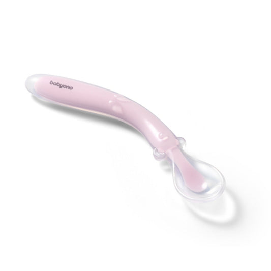 Cuchara De Silicona Flexible Para Bebés Rosa_0
