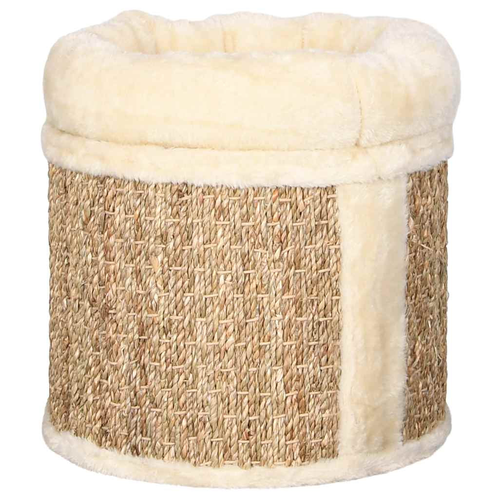 Vidaxl Casita Para Gatos De Lujo Con Cojín Hierba Marina 33 Cm_3
