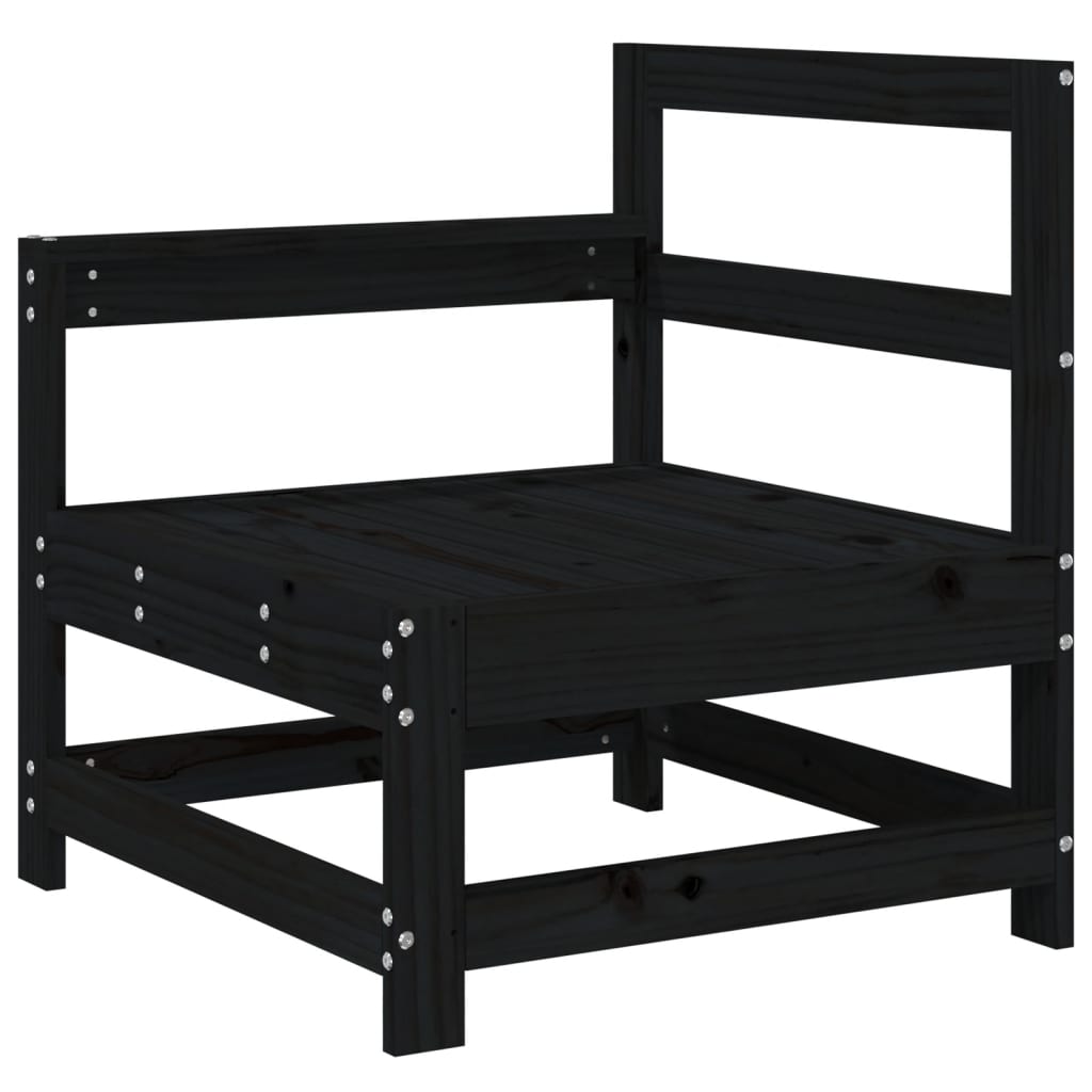 Vidaxl Juego De Sofás De Jardín 5 Piezas Madera Maciza De Pino Negro_3
