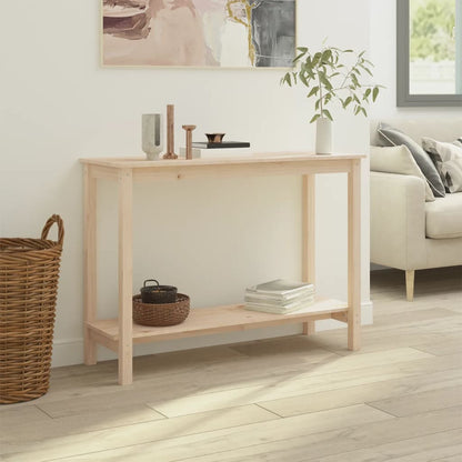 Mesa Consola Madera Maciza De Pino 110x40x80 Cm_3