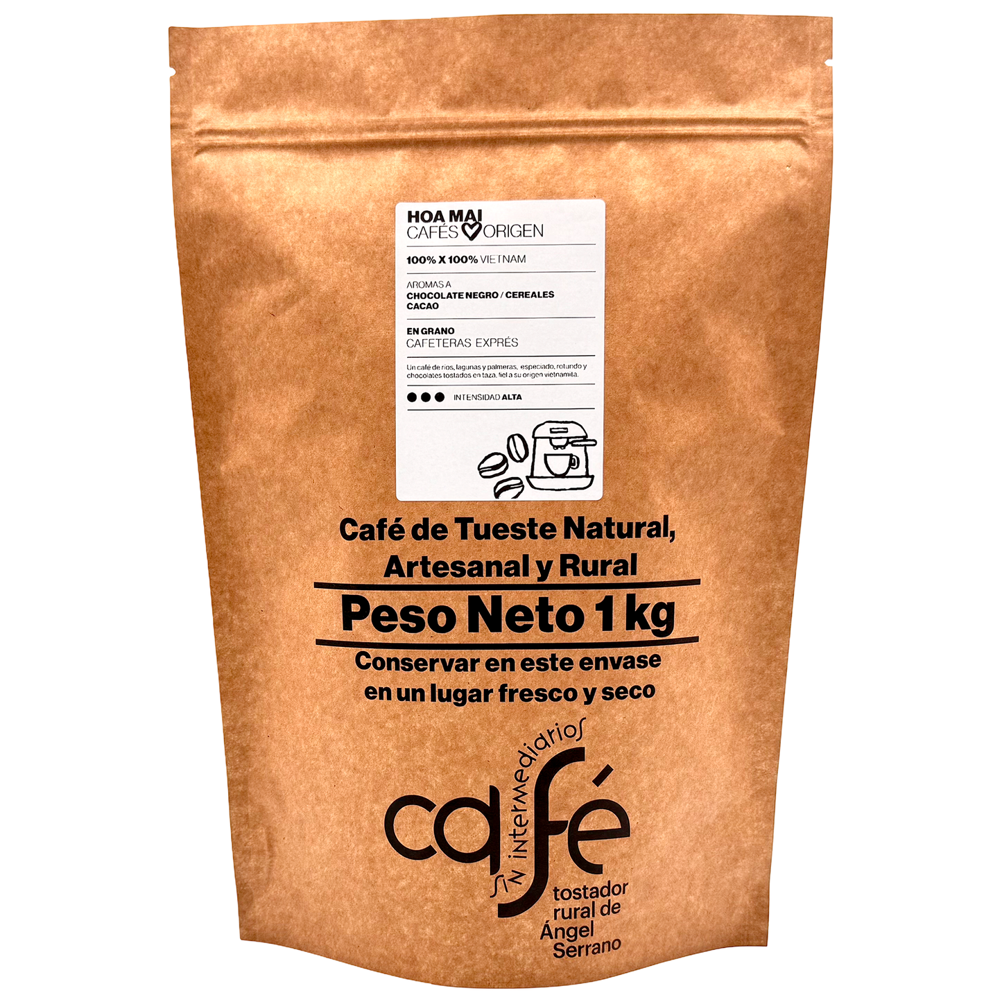 Cafe Sin Intermediarios Café Vietnam Hoa Mai En Grano Para Espresso 1 Kg_0