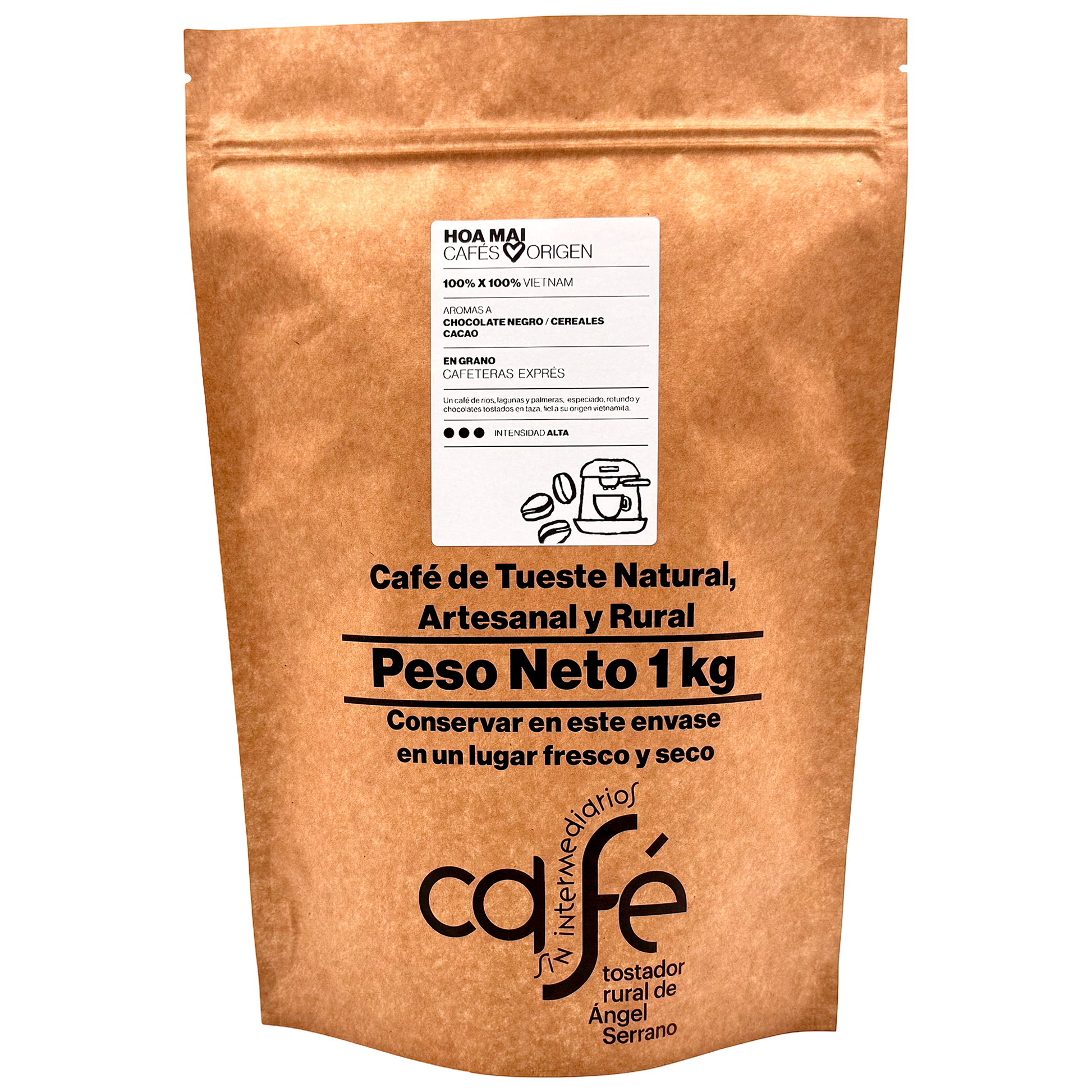 Cafe Sin Intermediarios Café Vietnam Hoa Mai En Grano Para Espresso 1 Kg_0