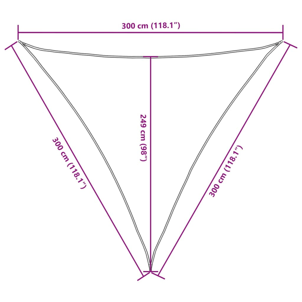 Vidaxl Toldo De Vela Triangular Tela Oxford Gris Antracita 3x3x3 M_2