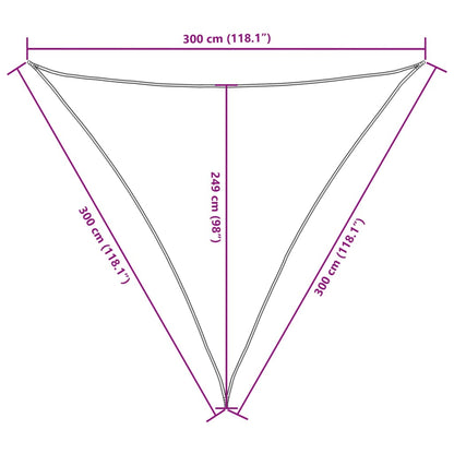 Vidaxl Toldo De Vela Triangular Tela Oxford Gris Antracita 3x3x3 M_2