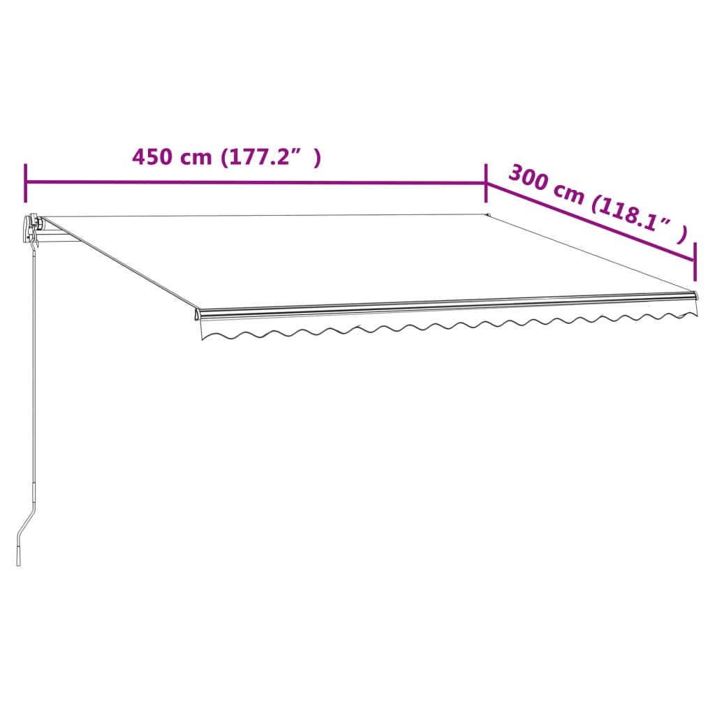 Vidaxl Toldo Automático Retráctil Naranja Y Marrón 450x300 Cm_2