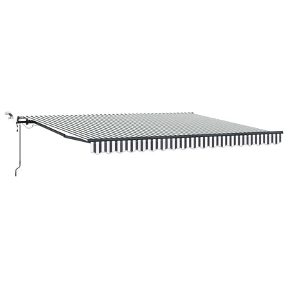 Toldo Retráctil Automático Luz Led Antracita Y Blanco 400x300cm_0