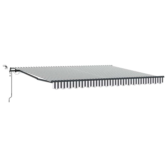 Toldo Retráctil Automático Luz Led Antracita Y Blanco 400x300cm_0