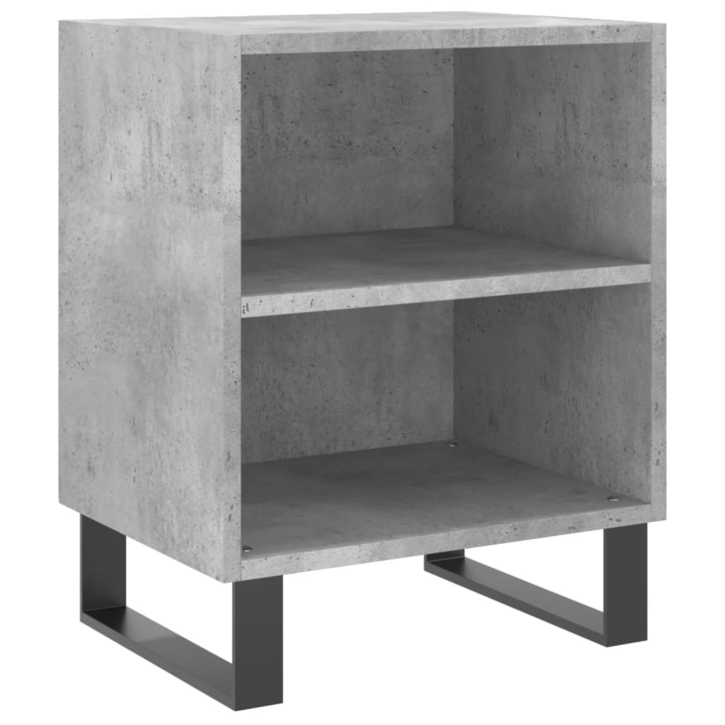 Mesitas De Noche 2 Uds Madera Gris Hormigón 40x30x50 Cm_2