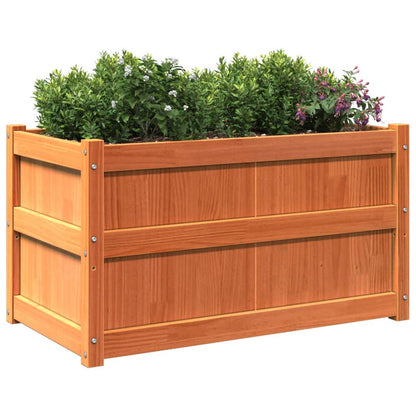 Jardineras De Exterior 2 Uds Madera Maciza De Pino Marrón Cera_3
