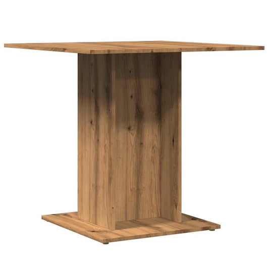 Mesa De Comedor Madera De Ingeniería Roble Artisan 80x80x75 Cm_0