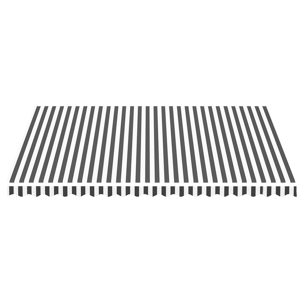 Tela De Repuesto Para Toldo Gris Antracita Y Blanco 4,5x3,5 M_2