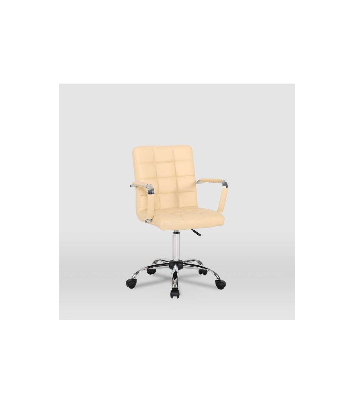 Silla De Oficina Isabella En Beige. Alto: 89-104, Ancho: 51, Fondo: 49._0