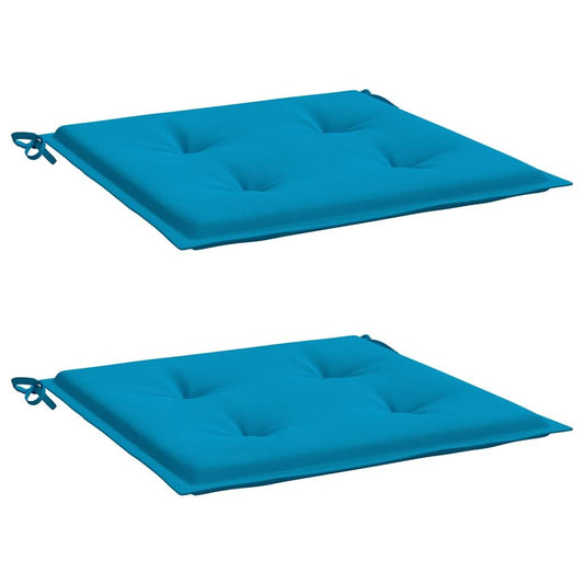 Vidaxl Cojines De Silla De Jardín 2 Uds Tela Oxford Azul 40x40x3 Cm_0