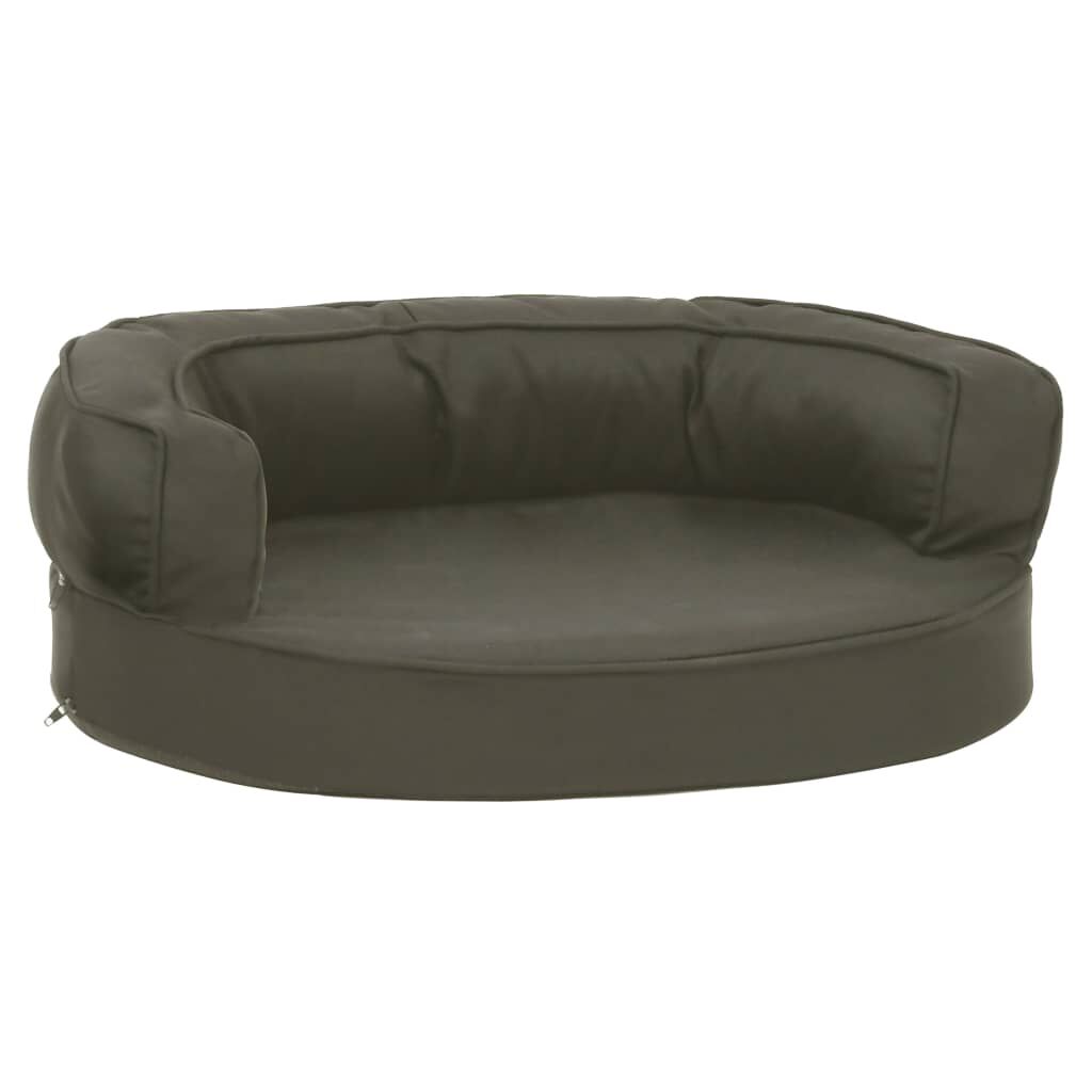 Vidaxl Colchón Para Cama De Perro Ergonómico Aspecto Lino Gris 60x42cm_0