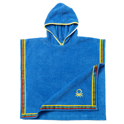 Albornoz Poncho De Niño 65x65cm 360 Gsm 100% Algodón Azul Kids_1