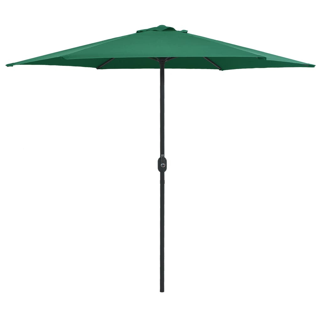 Vidaxl Sombrilla De Jardín Con Palo De Aluminio Verde 270x246 Cm_0
