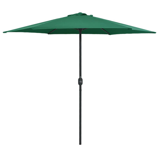 Vidaxl Sombrilla De Jardín Con Palo De Aluminio Verde 270x246 Cm_0