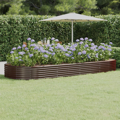 Jardinera Arriate Acero Galvanizado Marrón 373x140x36cm_1