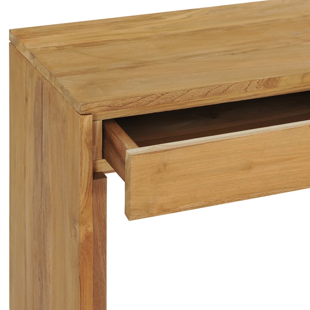 Mesa Consola De Madera Maciza De Teca 100x35x75 Cm_4