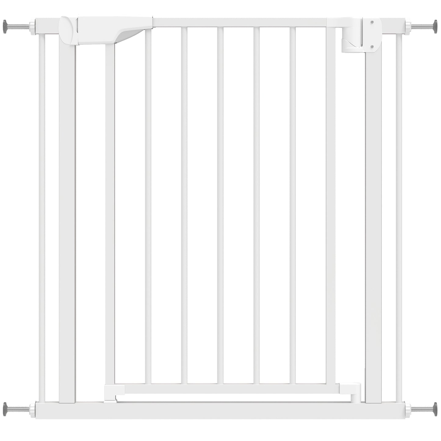 Pawhut Barrera De Seguridad Para Niños Y Perros Ancho De 76-81 Cm Blanco_0