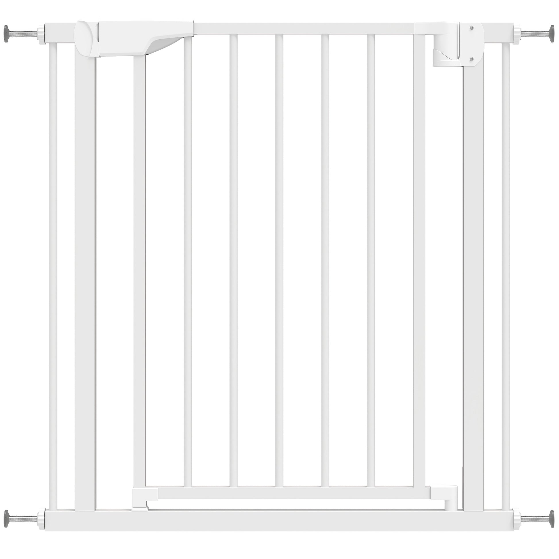 Pawhut Barrera De Seguridad Para Niños Y Perros Ancho De 76-81 Cm Blanco_0
