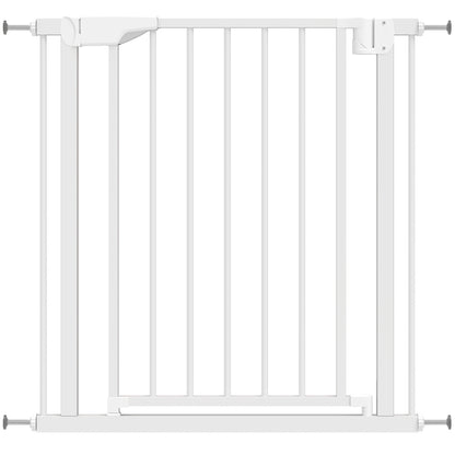 Pawhut Barrera De Seguridad Para Niños Y Perros Ancho De 76-81 Cm Blanco_0
