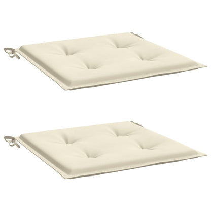Vidaxl Cojines De Silla De Jardín 2 Uds Tela Oxford Crema 50x50x3 Cm_0