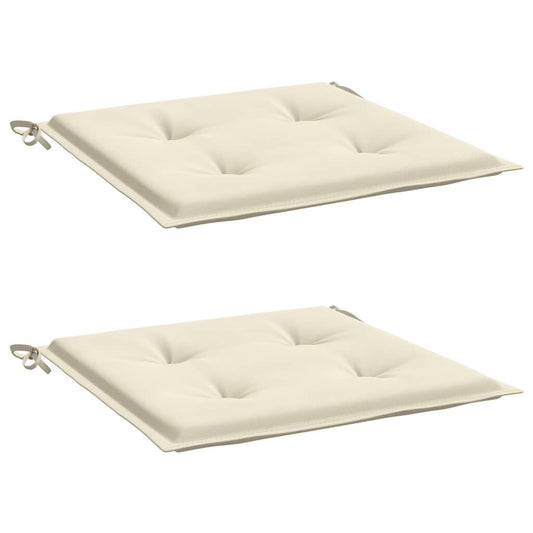 Vidaxl Cojines De Silla De Jardín 2 Uds Tela Oxford Crema 50x50x3 Cm_0