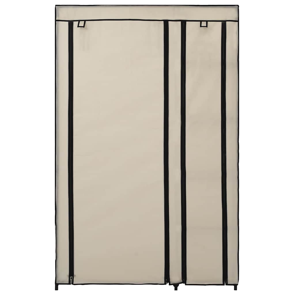 Armario Plegable De Tela Color Crema 110x45x175 Cm_3