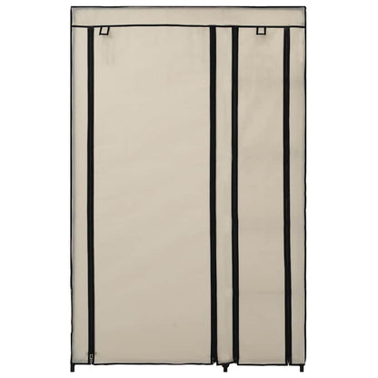Armario Plegable De Tela Color Crema 110x45x175 Cm_3