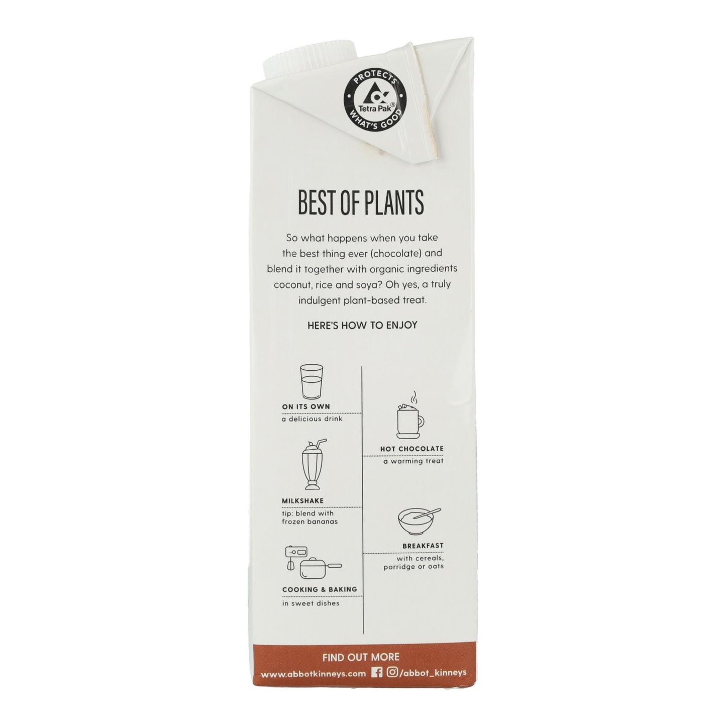 Bebida Vegetal Best Of Plants chocolate (coco, soja y arroz) Bio Abbot Kinney 1