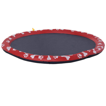 Pawhut Splash Pad Aspersor De Juegos De Agua 150 Cm Para Mascotas Jardín Patio_0