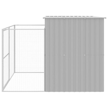 Vidaxl Caseta Perros Corral Acero Galvanizado Gris Claro 214x253x181cm_4