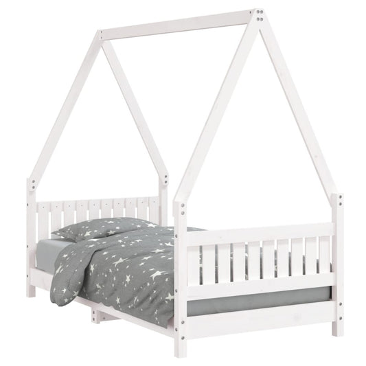 Vidaxl Estructura De Cama Para Niños Madera De Pino Blanco 80x160 Cm_0