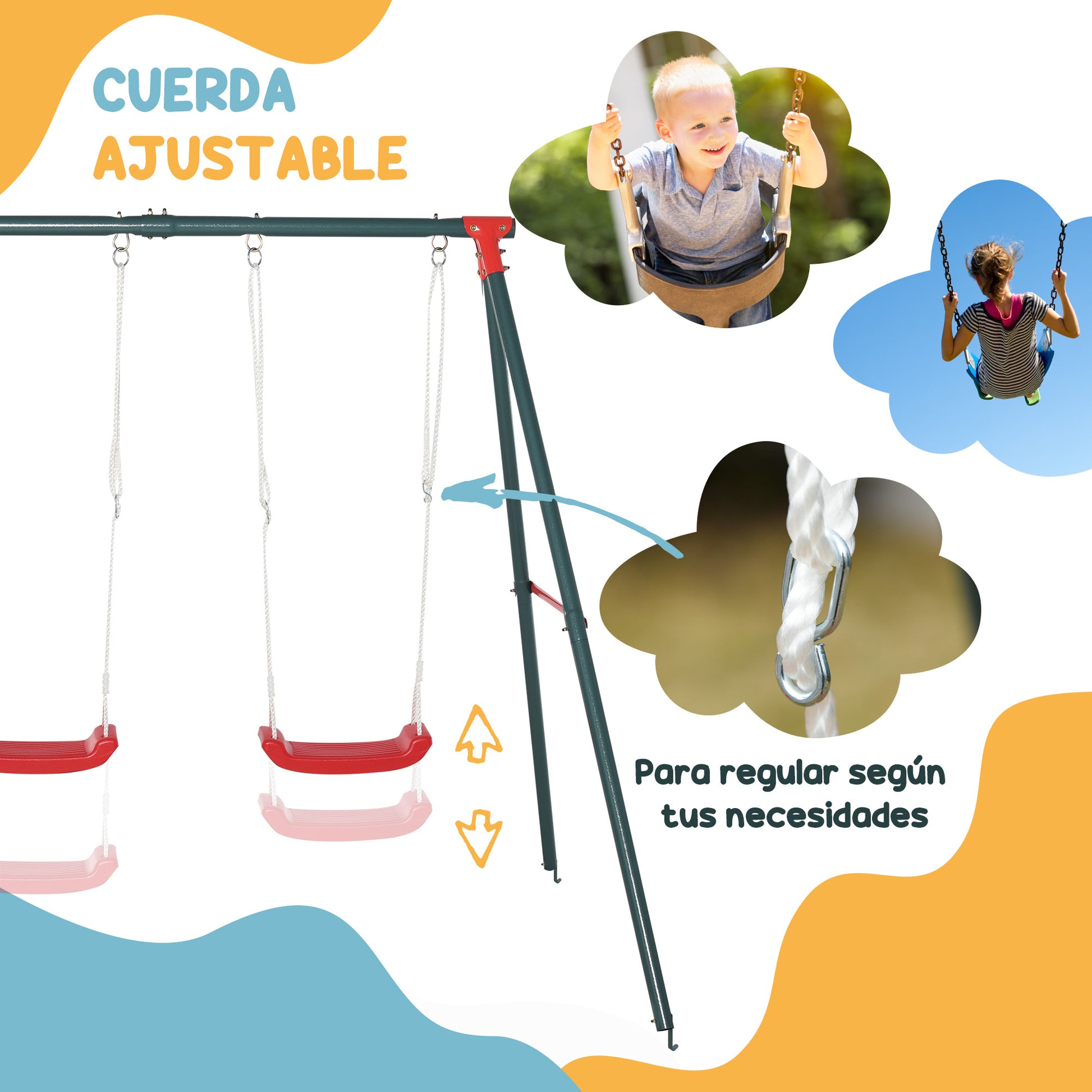 Outsunny Conjunto Para Niños 2 Piezas 184x76x71 Cm 239x156x180 Cm Multicolor_4