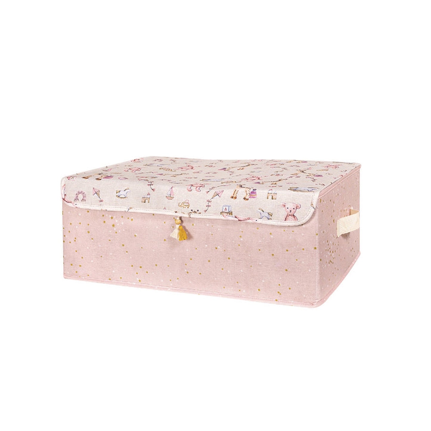 Caja Organizadora Plana Con Tapa Rosa_0