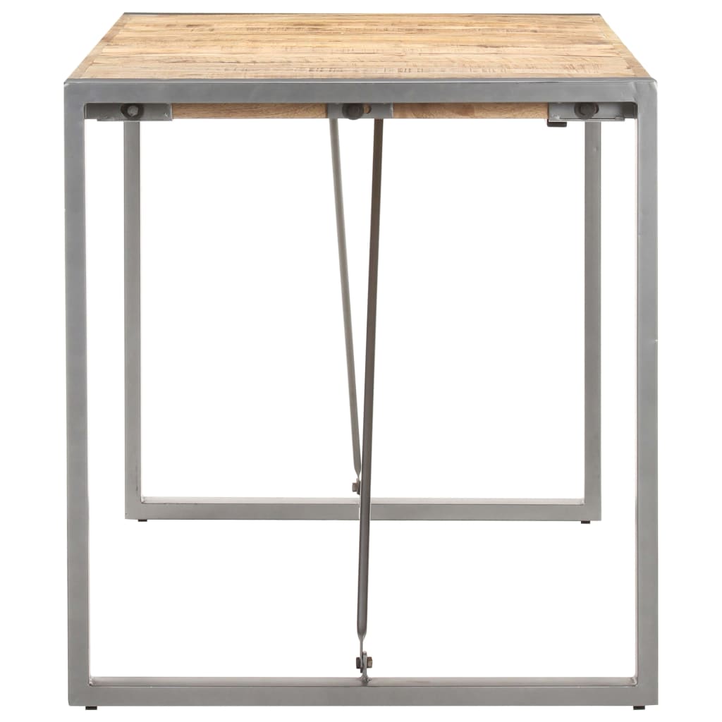 Mesa De Comedor Madera Maciza De Mango Rugosa 140x70x75 Cm_1