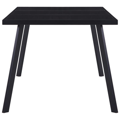 Mesa De Comedor De Vidrio Templado Negro 160x80x75 Cm_1