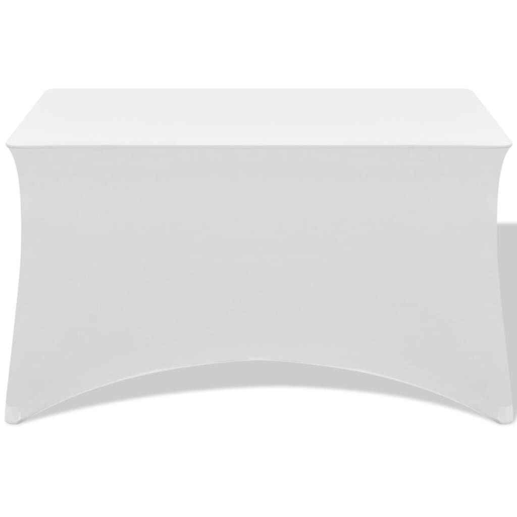 Vidaxl Funda Elástica Para Mesa 2 Uds 183x76x74 Cm Blanco_1